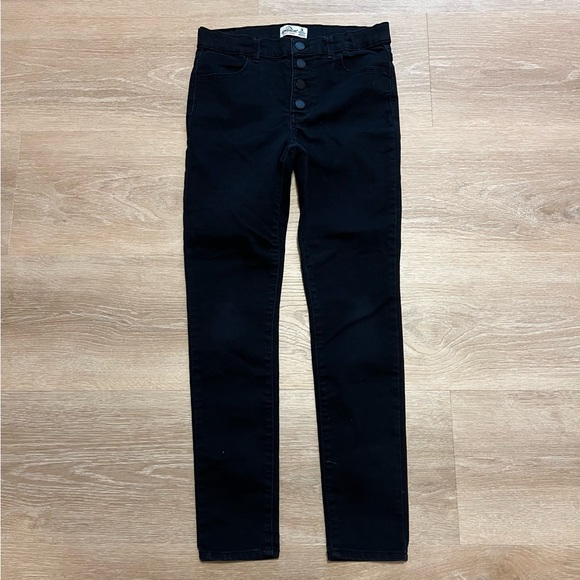 Jordache Kids Black With popular Snap Up Front Skinny Jeans. Size 14 - Picture 1 of 7